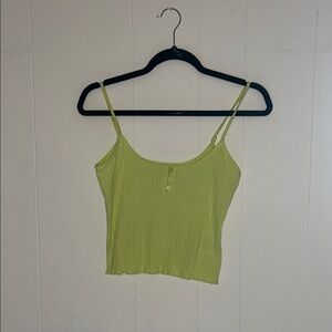 American Eagle Outfitters Light Green Ribbed Camisole